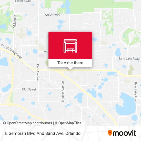 E Semoran Blvd And Sand Ave map