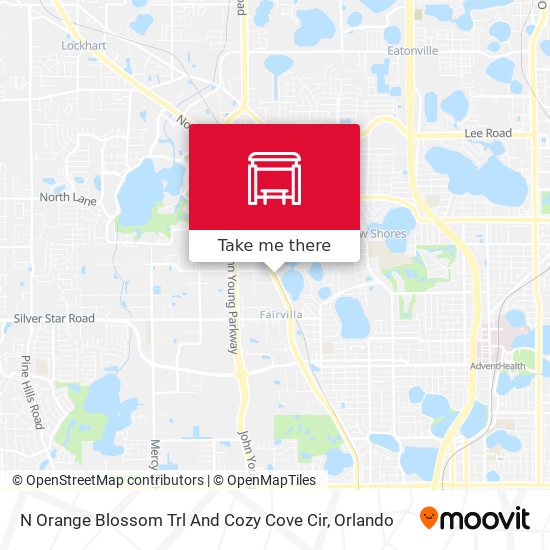 N Orange Blossom Trl And Cozy Cove Cir map