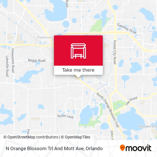 N Orange Blossom Trl And Mott Ave map