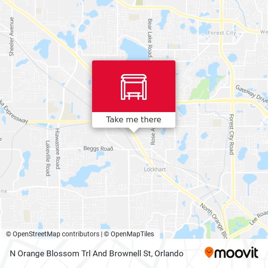 N Orange Blossom Trl And Brownell St map