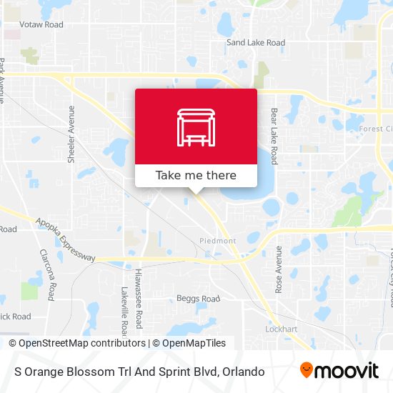 S Orange Blossom Trl And Sprint Blvd map