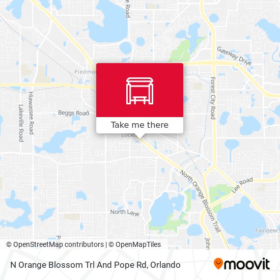 N Orange Blossom Trl And Pope Rd map