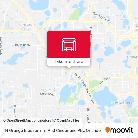 N Orange Blossom Trl And Cinderlane Pky map