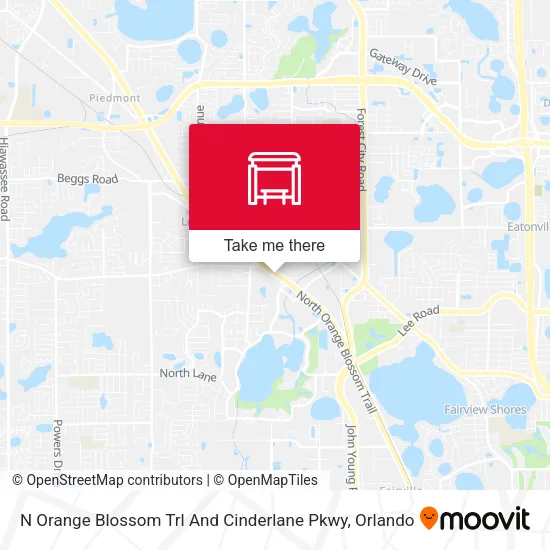Mapa de N Orange Blossom Trl And Cinderlane Pkwy