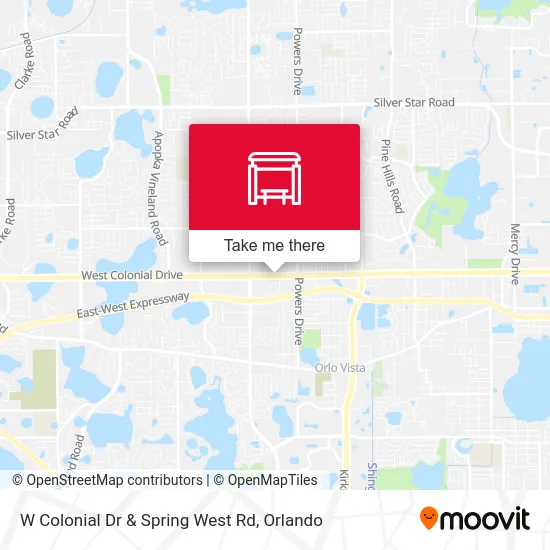 W Colonial Dr & Spring West Rd map