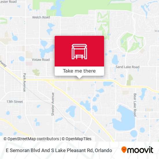 E Semoran Blvd And S Lake Pleasant Rd map