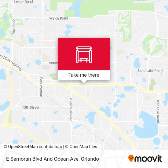 Mapa de E Semoran Blvd And Ocean Ave