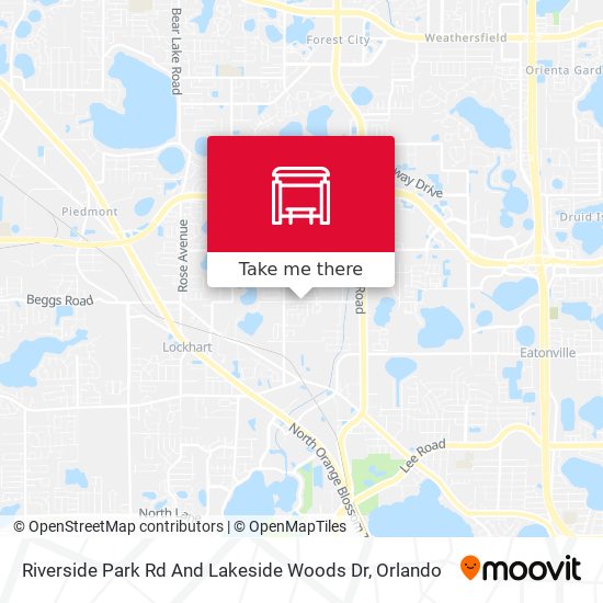 Riverside Park Rd And Lakeside Woods Dr map