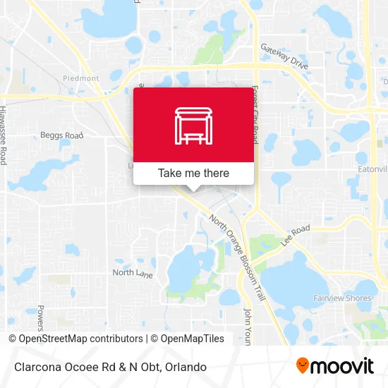 Clarcona Ocoee Rd & N Obt map