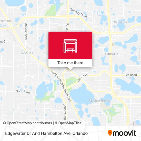 Mapa de Edgewater Dr And Hambelton Ave