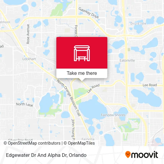 Mapa de Edgewater Dr And Alpha Dr