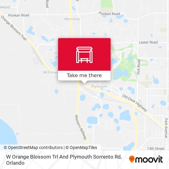 W Orange Blossom Trl And Plymouth Sorrento Rd map