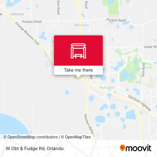 W Obt & Fudge Rd map