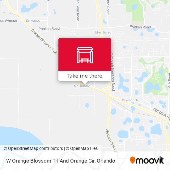 W Orange Blossom Trl And Orange Cir map