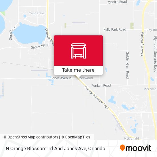 N Orange Blossom Trl And Jones Ave map