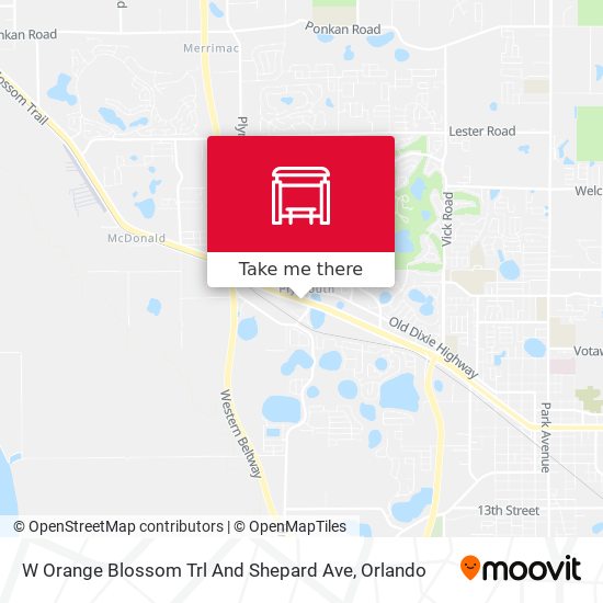 W Orange Blossom Trl And Shepard Ave map