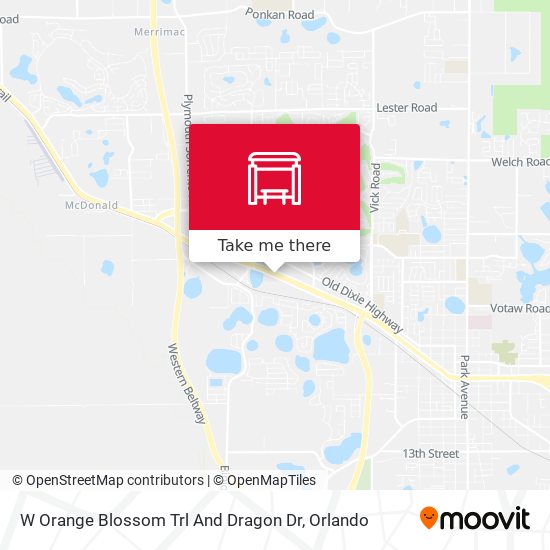 W Orange Blossom Trl And Dragon Dr map