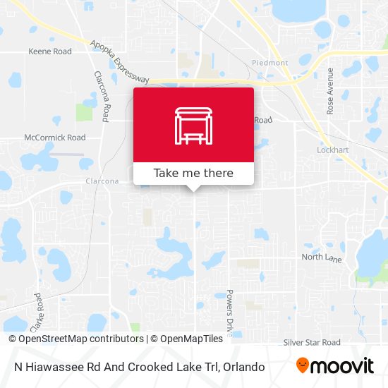 N Hiawassee Rd And Crooked Lake Trl map