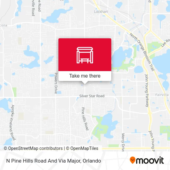 N Pine Hills Road And Via Major map