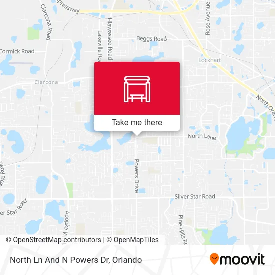 Mapa de North Ln And N Powers Dr