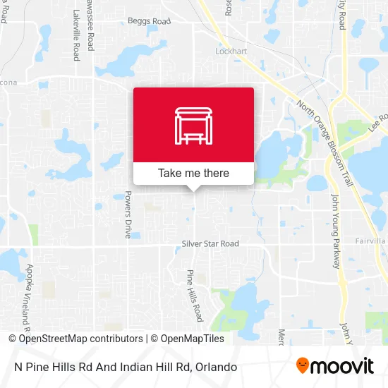 Mapa de N Pine Hills Rd And Indian Hill Rd
