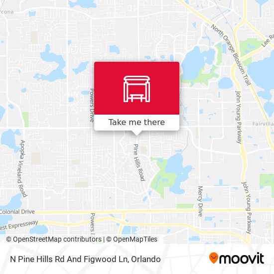 Mapa de N Pine Hills Rd And Figwood Ln