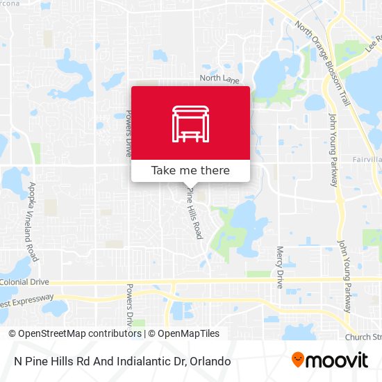 Mapa de N Pine Hills Rd And Indialantic Dr