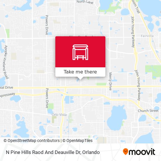 N Pine Hills Raod And Deauville Dr map