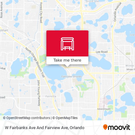 W Fairbanks Ave And Fairview Ave map