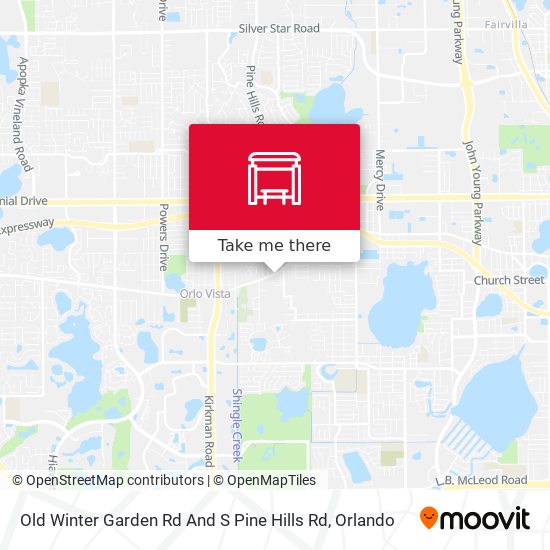 Old Winter Garden Rd And S Pine Hills Rd map