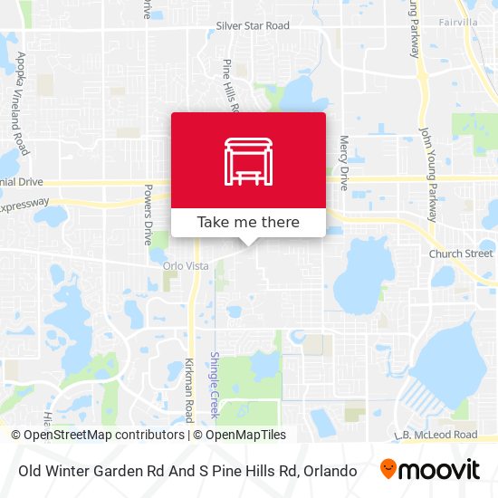 Mapa de Old Winter Garden Rd And S Pine Hills Rd