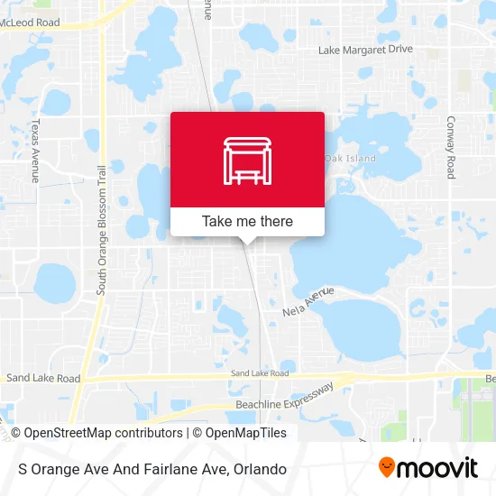 Mapa de S Orange Ave And Fairlane Ave