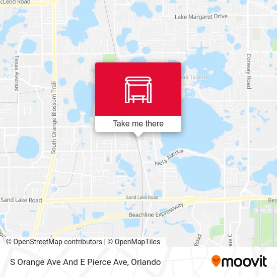 Mapa de S Orange Ave And E Pierce Ave