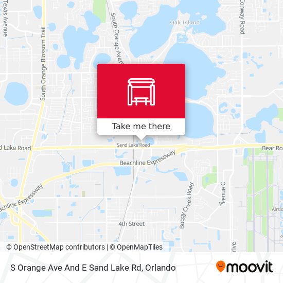 S Orange Ave And E Sand Lake Rd map