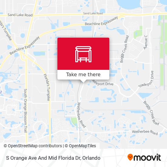 S Orange Ave And Mid Florida Dr map
