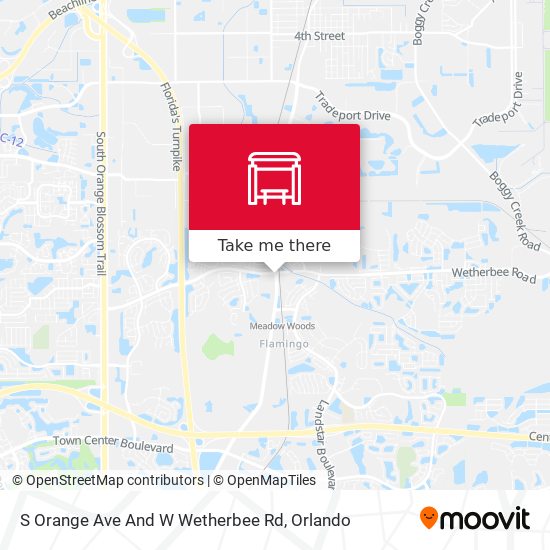 S Orange Ave And W Wetherbee Rd map