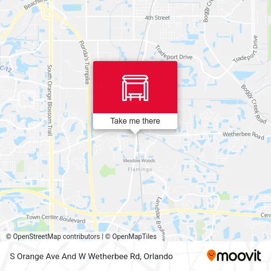 Mapa de S Orange Ave And W Wetherbee Rd