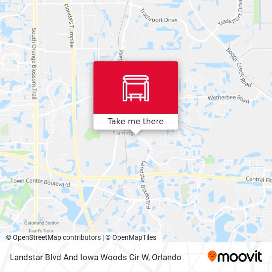Landstar Blvd And Iowa Woods Cir W map