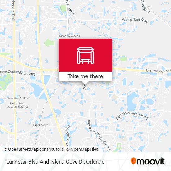 Landstar Blvd And Island Cove Dr map