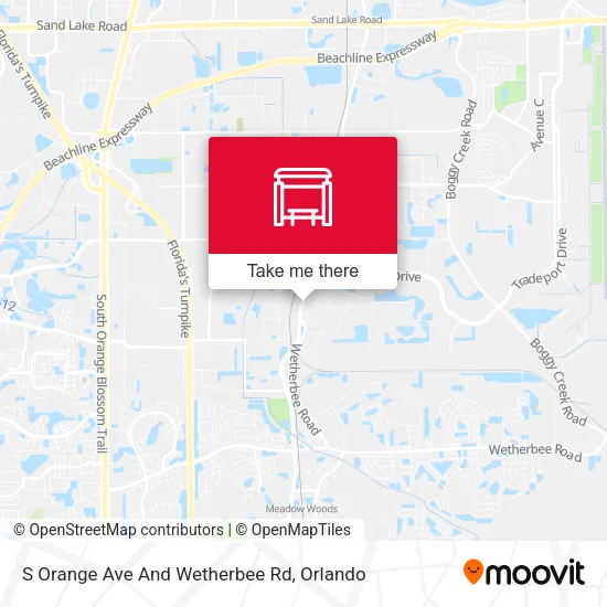Mapa de S Orange Ave And Wetherbee Rd