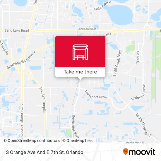 S Orange Ave And E 7th St map
