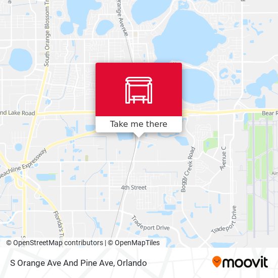 S Orange Ave And Pine Ave map