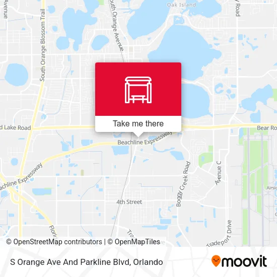 Mapa de S Orange Ave And Parkline Blvd