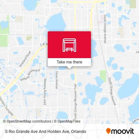 Mapa de S Rio Grande Ave And Holden Ave