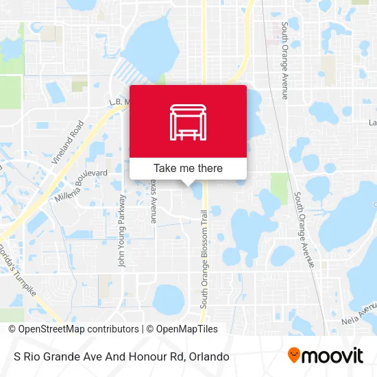 Mapa de S Rio Grande Ave And Honour Rd