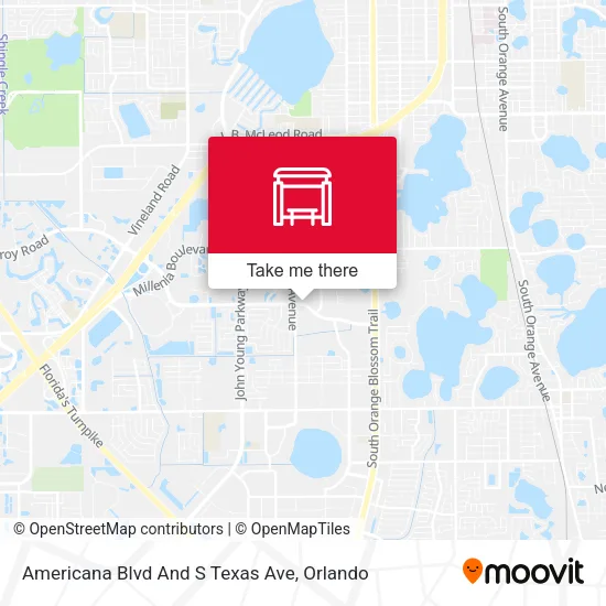 Mapa de Americana Blvd And S Texas Ave