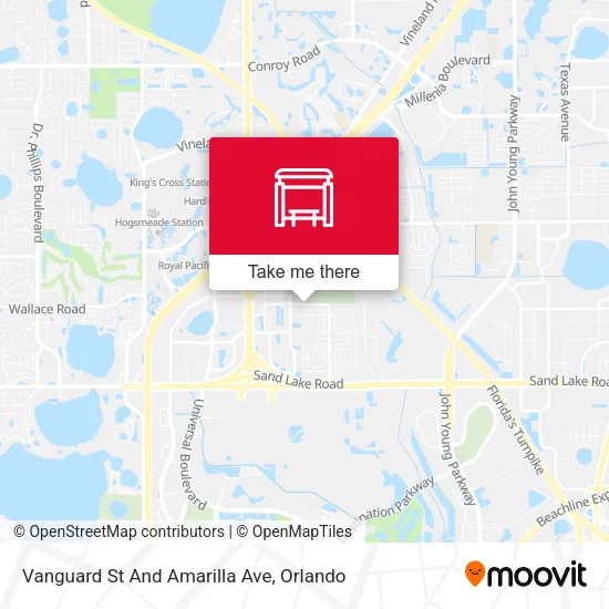 Mapa de Vanguard St And Amarilla Ave