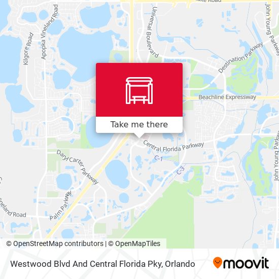 Westwood Blvd And Central Florida Pky map