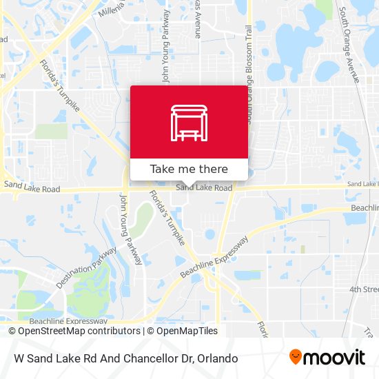 W Sand Lake Rd And Chancellor Dr map