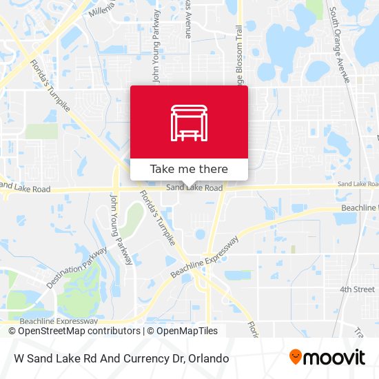 W Sand Lake Rd And Currency Dr map